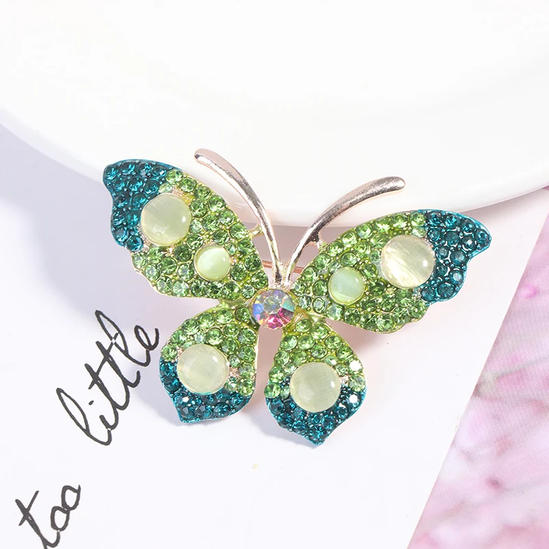 Элегантные Очаровательные бабочка Жемчужная Брошь для женщин Стразы с большой