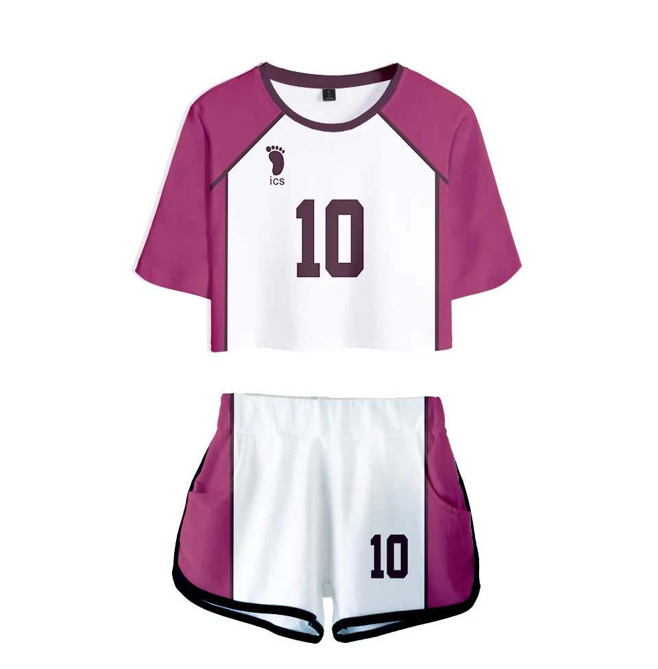 

Haikyuu!! Cosplay Volleyball Suit Kuroo Tetsurou Cos Jersey Kozume Kenma Sports Wear Cosplay Costume Clothing women set