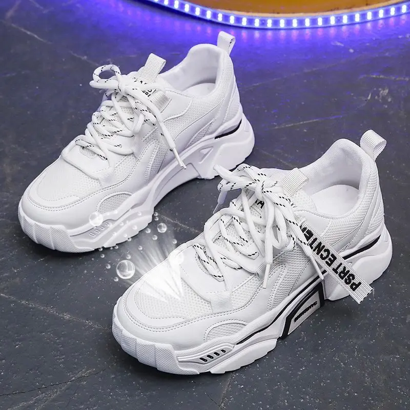 

New 2021all-match Mesh Breathable Running Shoes Lightweight and High Wear-resistant Fashion Casual Women's Shoes Platform Shoes