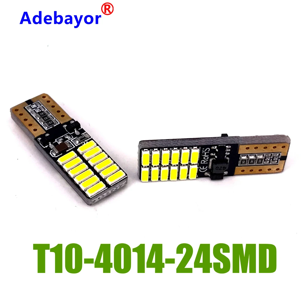 T10 светодиодный T15 LED W5W 4014 24 26 45 SMD Автомобильные лампы автомобильные от Canbus