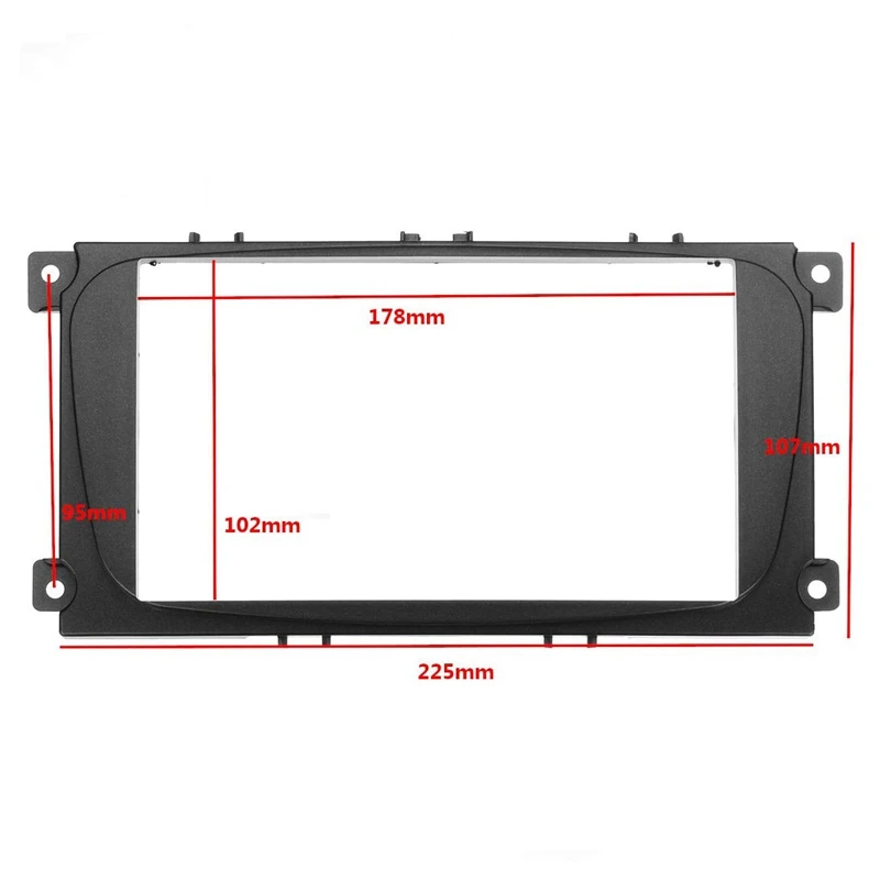 2 Din автомобильный DVD Радио Рамка для Ford Focus II C-Max S-Max Fusion стерео панель Dash Mount Double Fascia