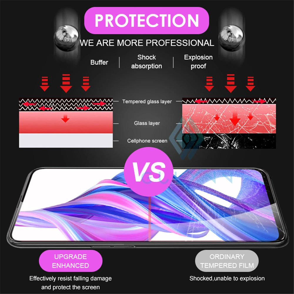 Закаленное стекло с полным покрытием для Huawei P Smart Z Plus Nova 5 5i 6 5T Y6 Y7 Y9 Prime Pro Защитное