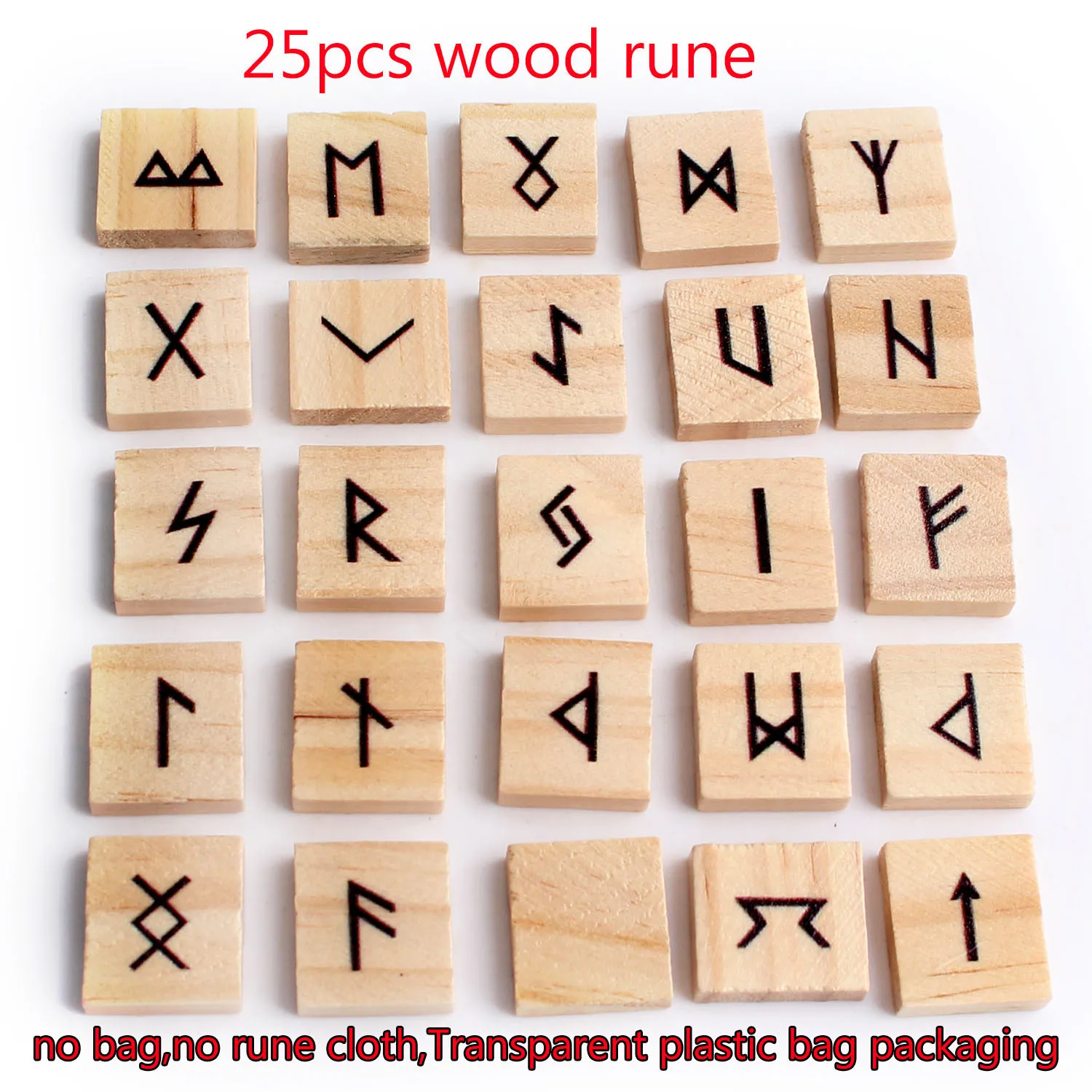 25 шт. натуральная мини квадратная деревянная Руна куб руны гадания Рейки