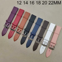colorful leather watch strap 12 14 16 18 20 22 mm men women watch belt watchbands genuine watch band accessories wristband male