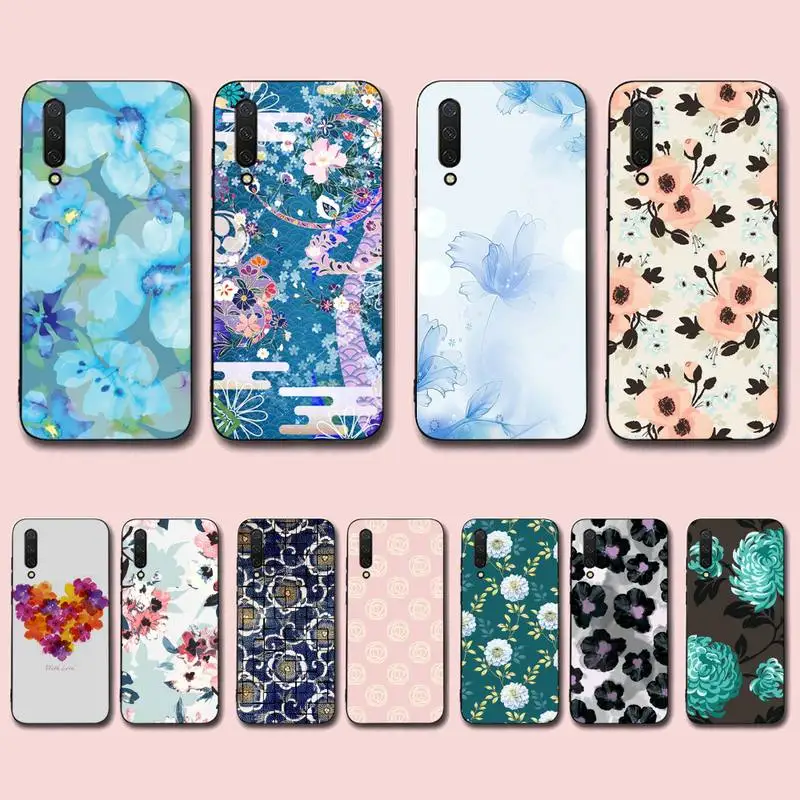 

FHNBLJ Colorful Flowers Phone Case for Xiaomi mi 5 6 8 9 10 lite pro SE Mix 2s 3 F1 Max2 3