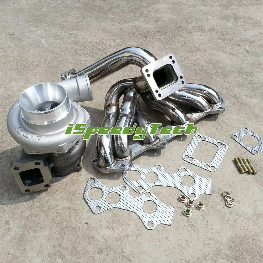 GT35 GT3582 COM A/R 0,70 турбина AR 0,82 турбо+ выпускной коллектор для Тойота Супра 1JZGTE VVTI JZX100 550HP