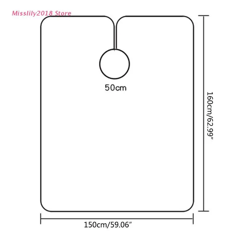 

Adult Waterproof Hair Cut Barbers Cape Salon Hairdressing Cape with Cuff