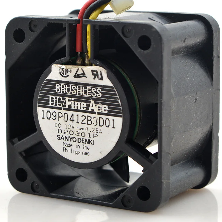 

FOR Sanyo 12v 0.28a109p0412b3d014028 4cm 3-wire server cooling fan