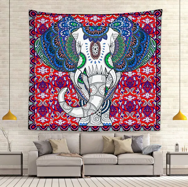 Индийский богемный гобелен слона simсант хиппи медитация настенные подвесные