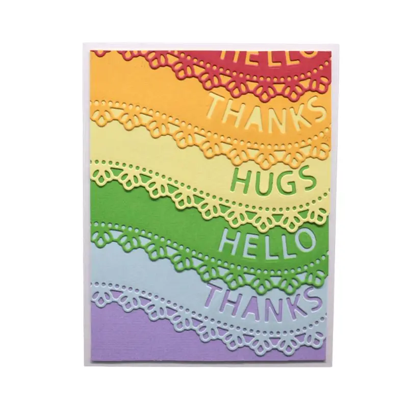 

Thanks Hello Metal Cutting Dies Stencil DIY Scrapbooking Album Stamp Paper Card Embossing Crafts Decor