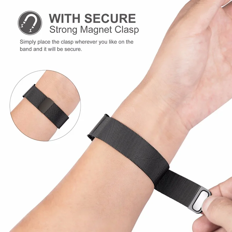 Fitbit Versa Band 2 3 Lite Sense Metal Strap For Wrist Milanese Loop Replacement Bracelet fit bit Watchband | Электроника