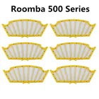 Моющиеся аксессуары, фильтр для Irobot Roomba 500, 510, 520, 530, 540, 550, 560, 570, 580, 6 шт., запасные части для робота-пылесоса