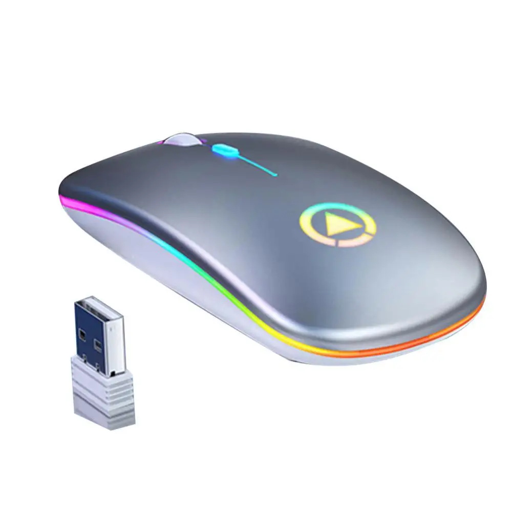 

Беспроводная перезаряжаемая игровая мышь для компьютера, 2,4G, Bluetooth 3,0/5,0