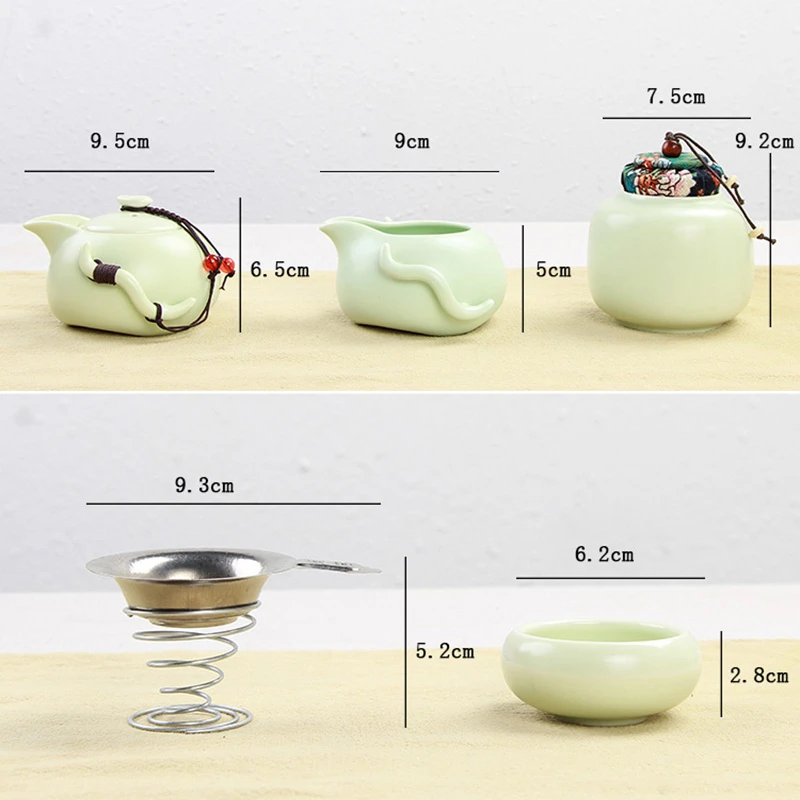 Портативный керамический чайный сервиз китайский набор кунг фу для путешествий