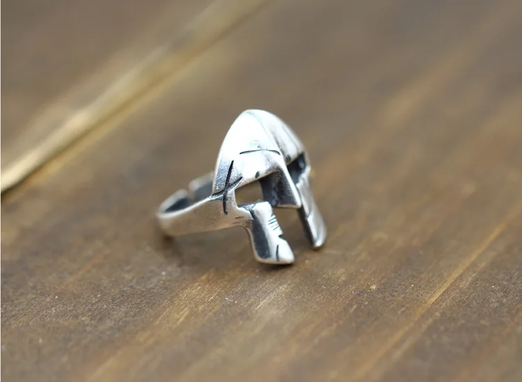 Smooth Thai Silver Handicraft Fuguspada Mask Opening Ring for Men and Women Pure S925 Jewelry Individual | Украшения и аксессуары