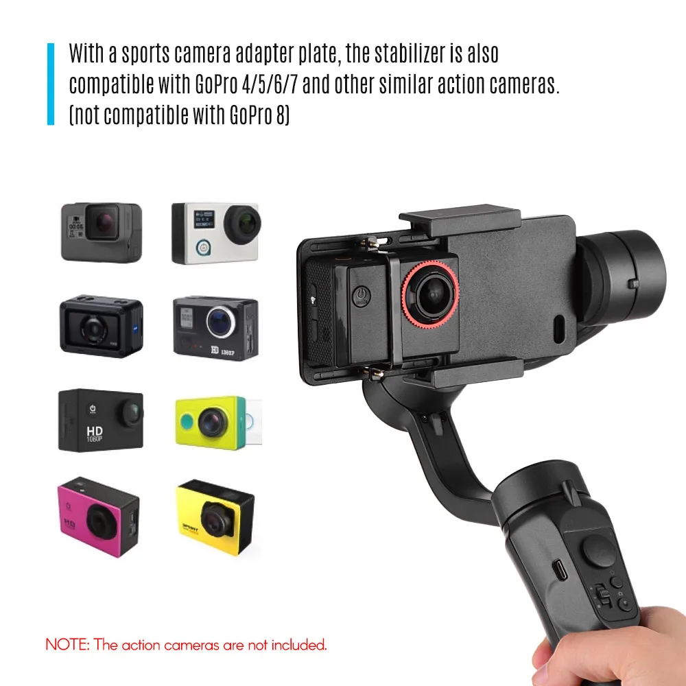 Ручной Стабилизатор для смартфона Andoer 3-осевой стабилизатор со встроенным