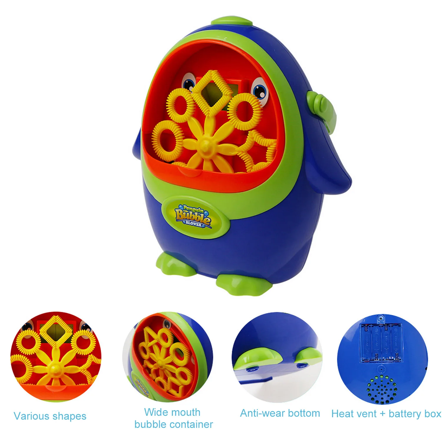 Полностью автоматический Электрический мыльный пузырьковый аппарат мультяшный