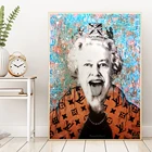 Постер с изображением британской королевы Елизаветысовременный роскошный постер с изображением на холстероскошное модное изображениенастенное украшениеДекор для дома