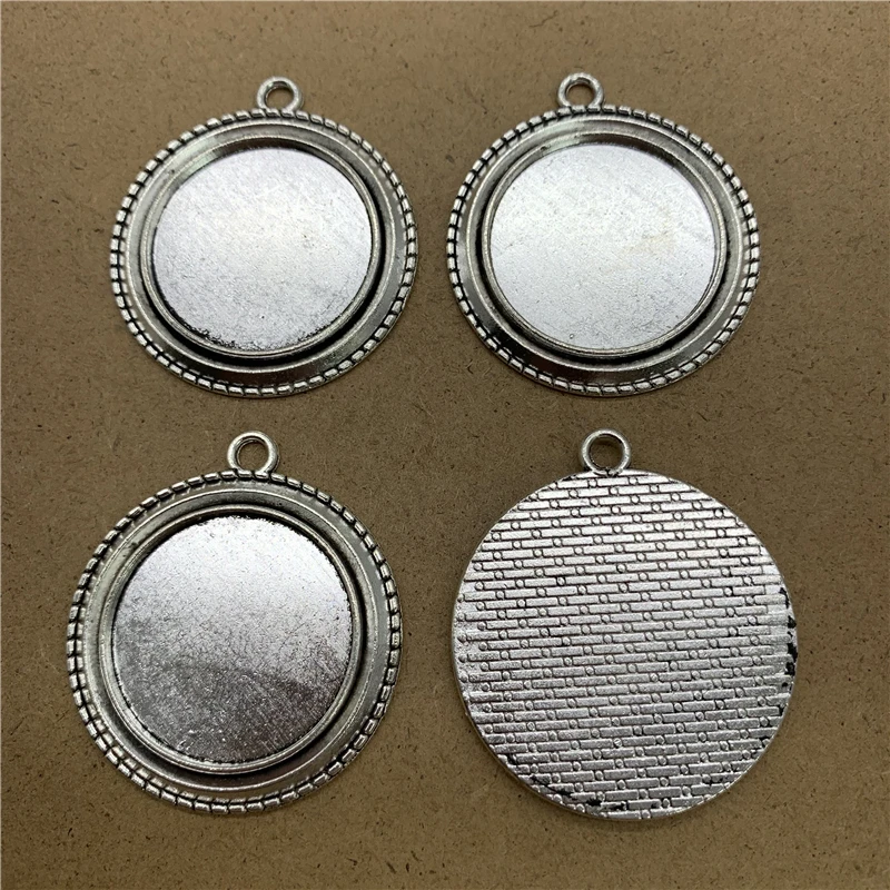 Настройки кабошона из сплава 2 шт. 25 мм стеклянный кабошон металлическая основа