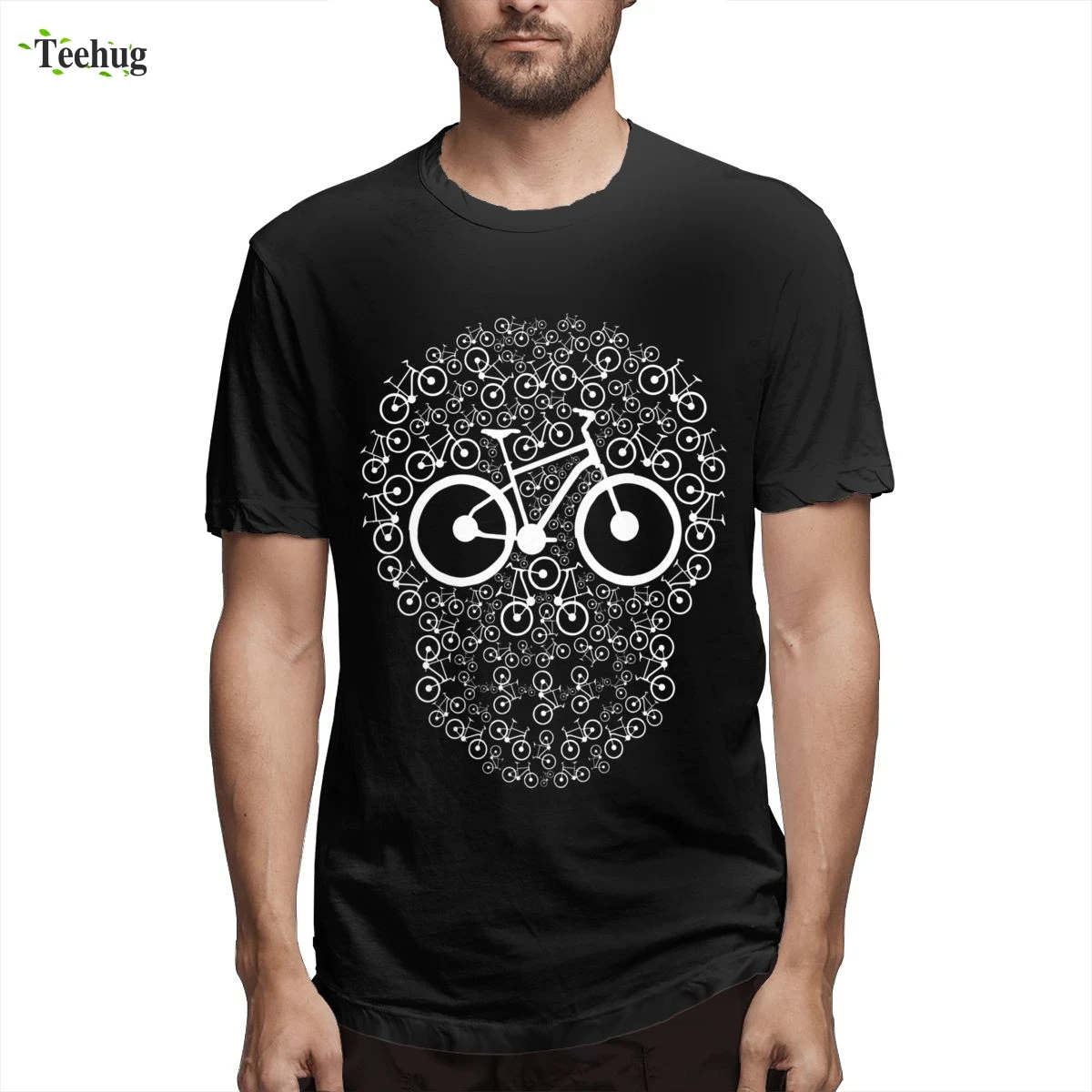 

2019 Новое поступление, велосипедная футболка унисекс с черепом, забавная летняя футболка из 100% хлопка для мальчиков