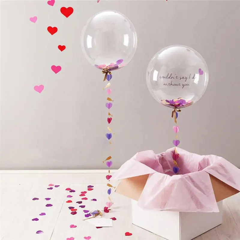 24 дюйма конфетти воздушные шары для вечерние НКИ прозрачная фотография сделай