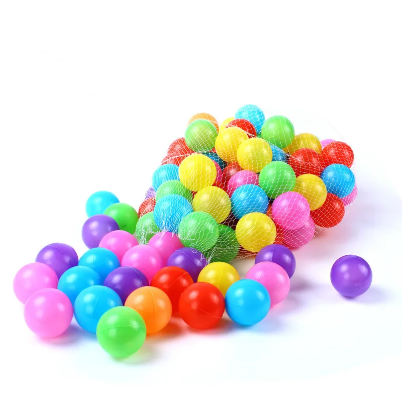 

100pcs/lot Kids Environmentally Friendly Colored Ball Soft Plastic Ocean Ball Fun Baby Swimming Ball Pit Toy Diameter 5.5cm 7cm