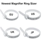 1 шт. с кольцом-лупой Sizer UKUSEUJP, Свадебный официальный измерительный прибор для мужчин и женщин, размеры s, ювелирный Калибр A-Z, инструмент 2021