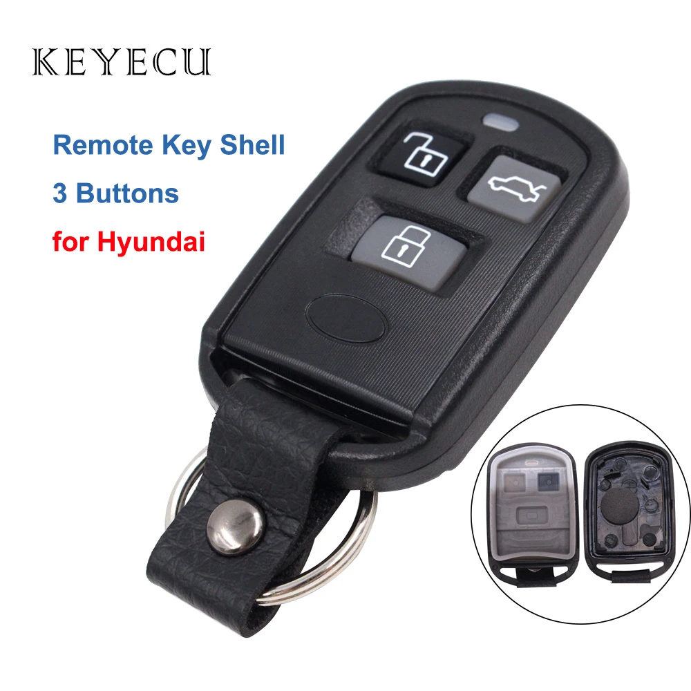 Keyecu Сменный Чехол для дистанционного ключа для hyundai Accent Elantra Sonata XG350 2002 2003 2004 2005 3 кнопки для автомобильного ключа