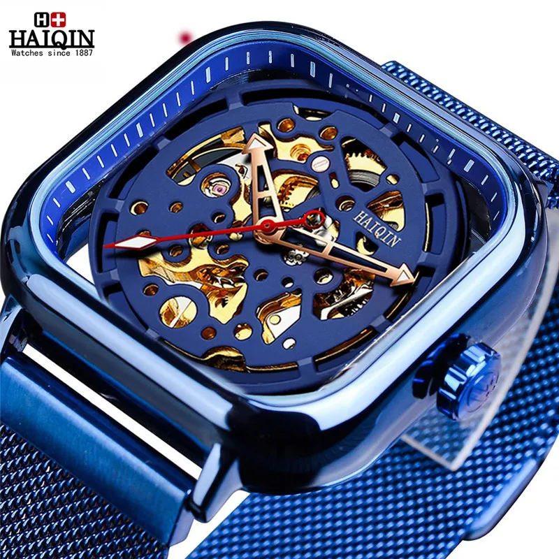 Часы наручные HAIQIN Мужские автоматические брендовые деловые механические