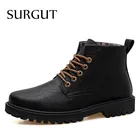 Мужские повседневные ботинки из спилка SURGUT, коричневые уличные ботильоны размеров 39-44 для осени и зимы, 2022