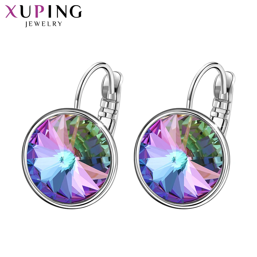 Xuping стильные элегантные блестящие серьги-кольца с кристаллами от Swarovski Подарок на годовщину для женщин девочек M99-20641