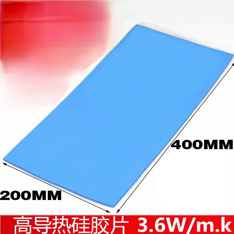 

Силиконовый лист с высокой теплопроводностью, толщина 5 мм, изоляция 200 мм х 400 мм, теплоотвод, силиконовая прокладка, радиатор ЦП