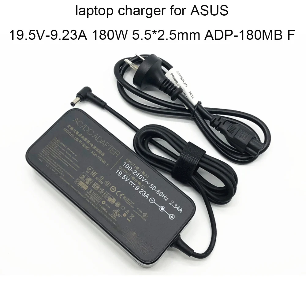 

Laptop Charger for ASUS ROG GL502 GL503 G750 ADP-180MD F FA180PM111 19.5V 9.23A 180W 5.5*2.5mm Power Supply Adapter Cord real