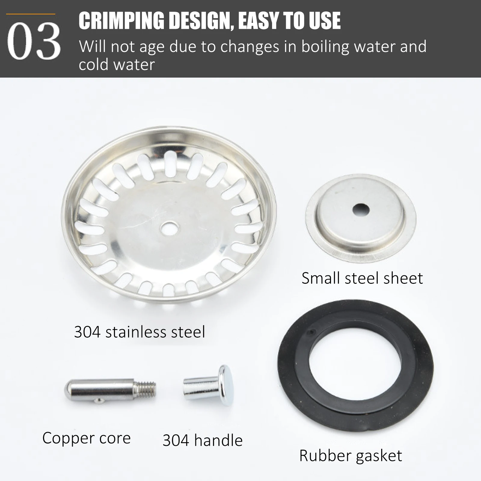 

Sink Strainer Water Tank Filter Drain Plug Basket Filter For Sink Screw Cap For Stainless Steel Sink Kitchen Stainless Equipment