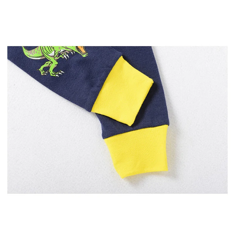 Новинка Детская Пижама детская пижама из 100% хлопка с длинным рукавом тигр