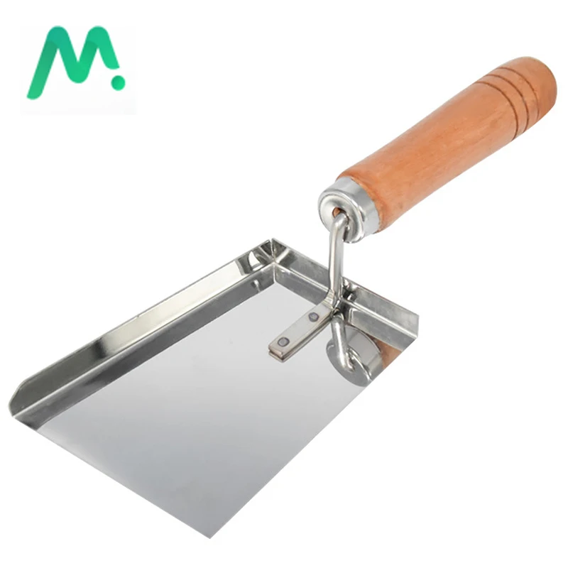 Stainless Steel Wooden Handle Beehive Cleaning Shovel Beekeeping Clean Scoop Tool Honey Scraper Cleaner Beekeeper Supplies