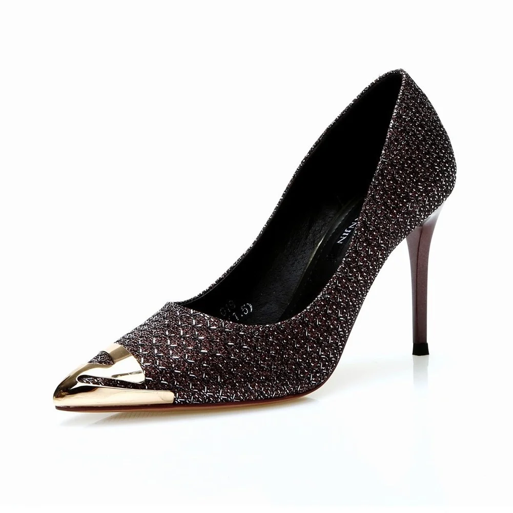 

2021 women's shoes metal tip pumps spring and autumn 3 colors dance shoes stiletto sandals fashion party Women's high heels