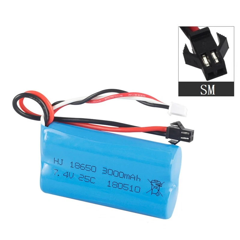 74 v 3000mah lipo батарея 18650 2s t вилка для q46 wltoys 10428 12428124