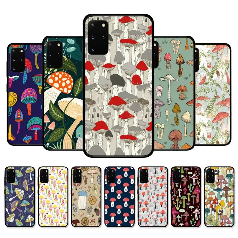 

Rainbow Mushrooms Phone Case for Samsung S21 S10 Lite S20 Ultra S9 S8 Plus S7 S6 edge S5 cover