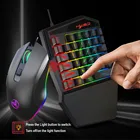 Игровая клавиатура для одной руки, мышь для одной руки, комбо, 35 клавиш, RGB подсветка, портативная мини-геймерская клавиатура, набор Мыши для ПК, PS4, Xbox