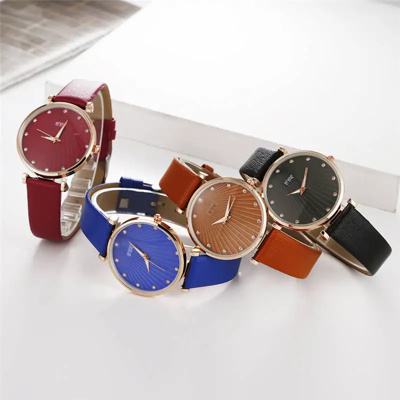 

Fashion Women Black Leather Watch Casual Simple Analog Quartz Wristwatch Clock Luxury Ladies Dress Watches Relogio Feminino