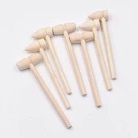 missxiang 20pcslot new creative mini handmade small wooden hammer childrens flat head toy jewelry making