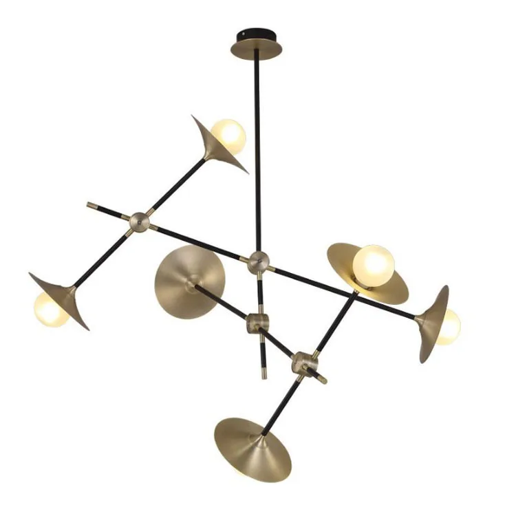 

The new postmodern designer horn ball chandelier Nordic hotel club show villa droplight