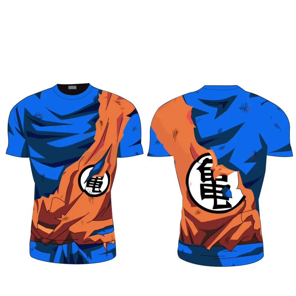 

Men Long Sleeve Anime Camiseta Harajuku Tshirt Vegeta Goku 3D Printed Short T shirt Compression Fitness Tops ZOOTOP BEAR