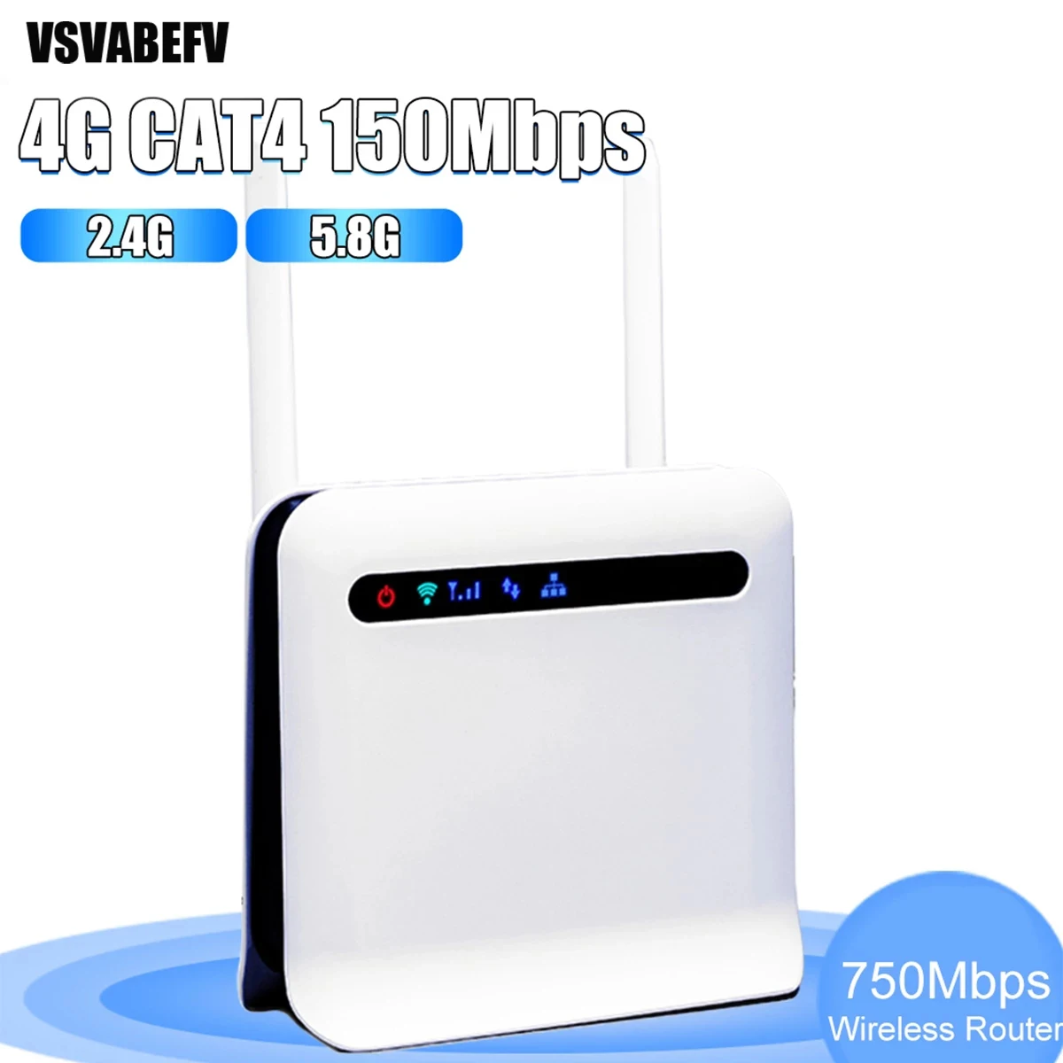 4G Wifi роутер разблокированный двухдиапазонный 750Mbps 3G/4G sim-карта модем