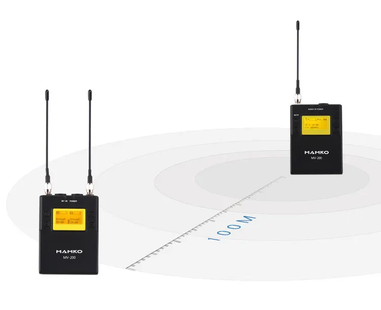 MAMKOMV-200 UHF беспроводной микрофон система для камеры iphone Смартфон интервью видео петличный нагрудный микрофон для Canon Nikon DSLR