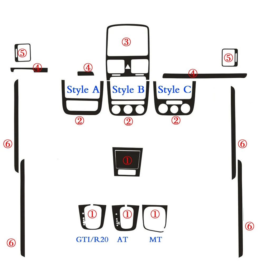 Стайлинг автомобиля Teeze центральная консоль изменение цвета углеродное волокно