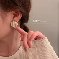 fashionable new geometric shell shape simple design elegant temperament earrings
