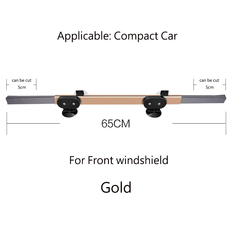 65cm-front-gold Авто Выдвижная Автомобильная шторка на переднее и заднее окно солнцезащитный козырек на лобовое стекло Защита солнцезащитный козырек для большинства внедорожников/MPV/грузовиков - Цвет: 65cm-front-gold