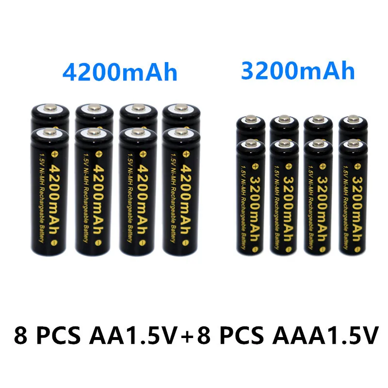 1 5 в AAA + A Ni MH перезаряжаемая батарея 42000-3200 мАч фонарь сы игрушки mp3-плеер сменная